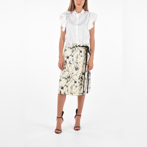 PRADA Print Motif Wrap Skirt - Picture 2 of 2